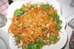 Рецепт. Салат с фасолью, копченым мясом и морковью по-корейски