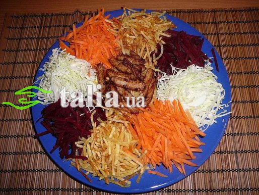 Рецепт. Картофельный салат с сырыми овощами