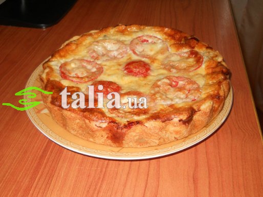 Рецепт. Лоранский пирог с помидорами черри