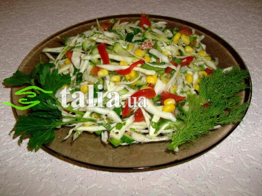 Рецепт. Салат из капусты и перца