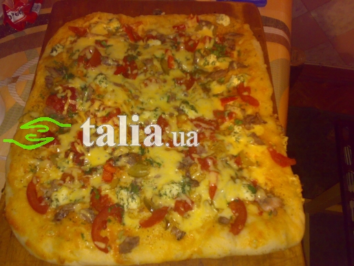 Рецепт. Пицца с консервированными помидорами