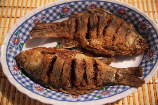 Рецепт. Жареная рыба (караси)