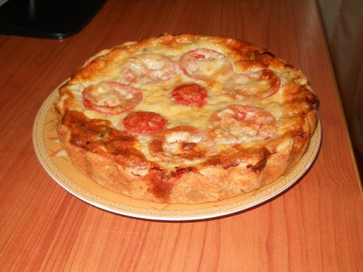 Рецепт. Лоранский пирог с помидорами черри