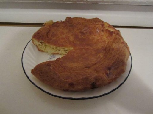 Рецепт. Луковый пирог плавленый сыр