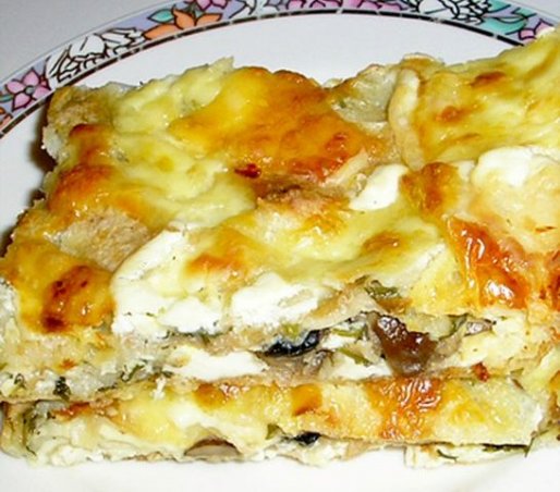 Рецепт. Лазанья из лаваша с сыром