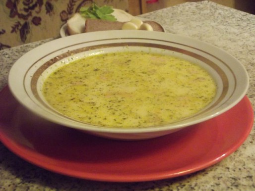Рецепт. Суп с плавленным сыром