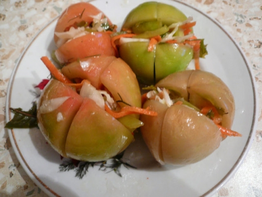 Рецепт. Квашеные зеленые помидоры