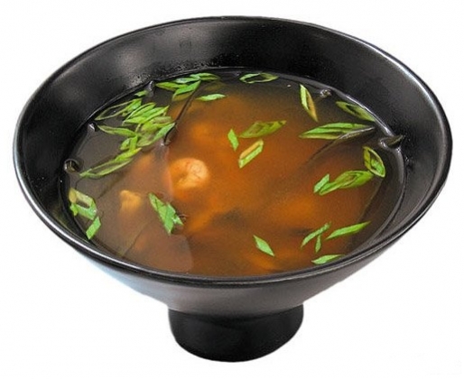 Рецепт. Японский суп с креветками