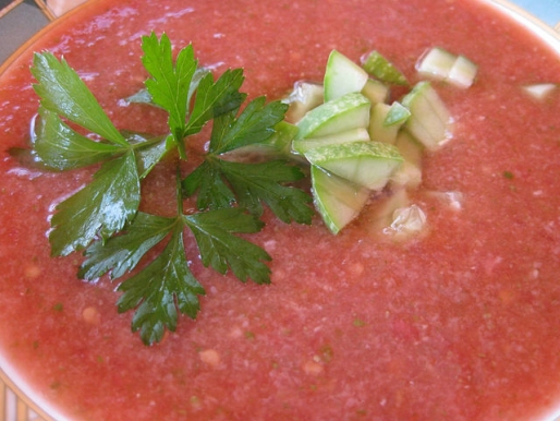 Рецепт. Суп "Гаспачо" из свежих помидоров